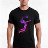 Volleyball Girl Watercolor Volleyball Girl TShirt Summer Casual Cotton Tee Oversized Streetwear Tops Vintage Graphic Print