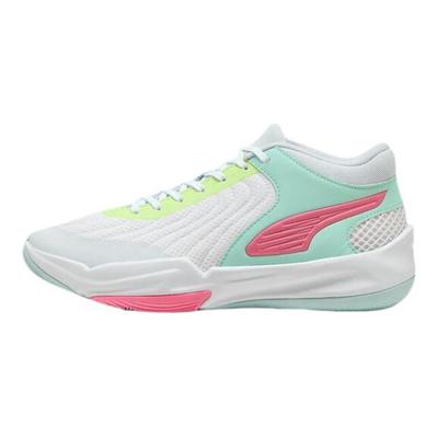 Court Pro 2 Versatile Fashion Casual Fabric Synthetic Leather Mid-Top Basketball Shoes Unisex Sneaker Mint-Blue 312180-02