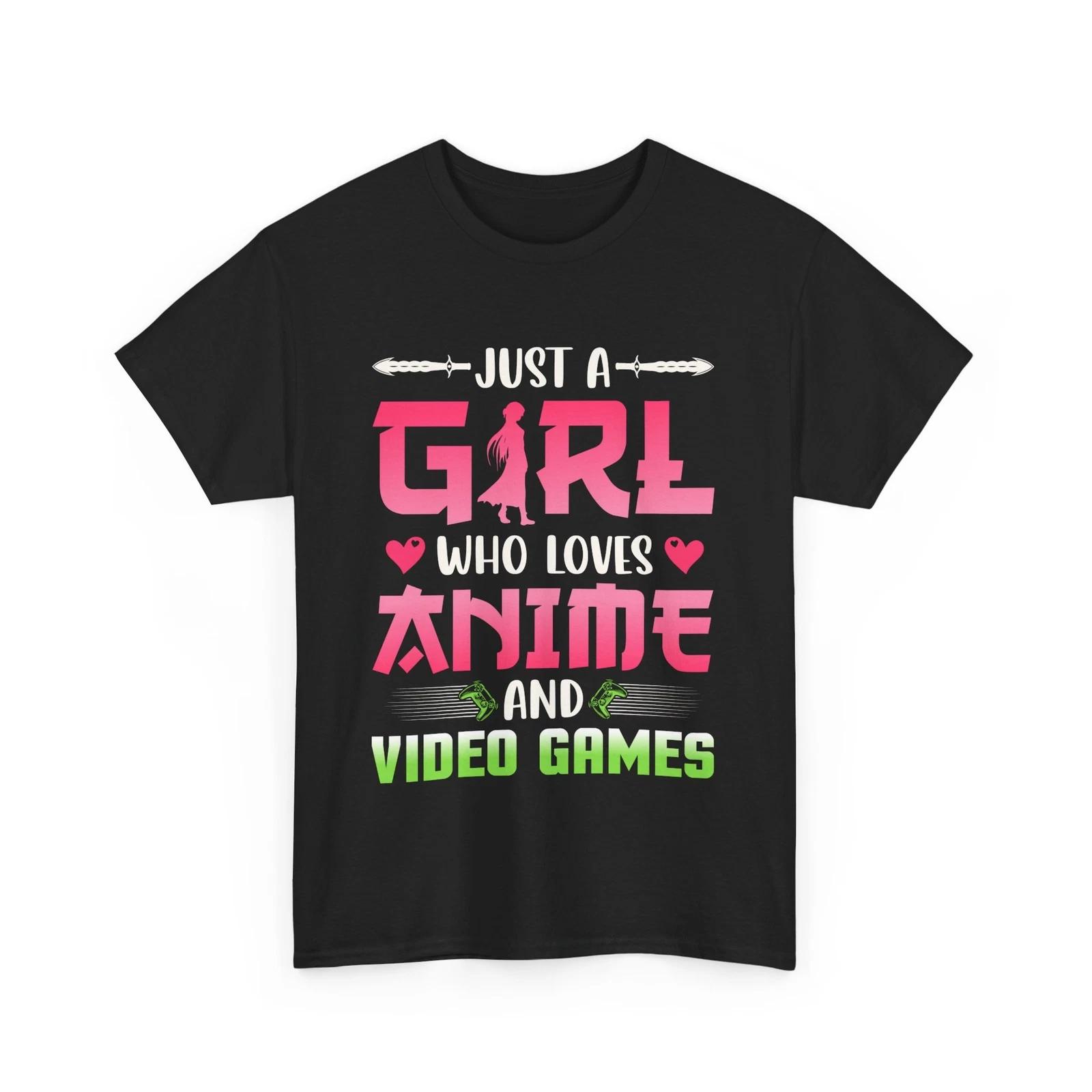 Just a Girl who loves Anime Shirt | Japanese Manga T-Shirt | Cool Anime Inspired 4XL
