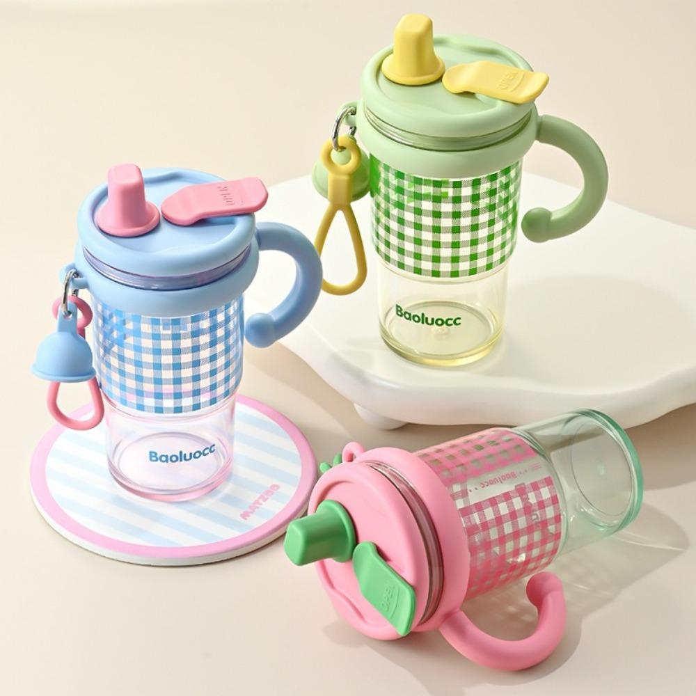

Leak-proof Straw Cup Large Capacity Water Bottle Ins Dual Drinking Cup For Women Men зелений