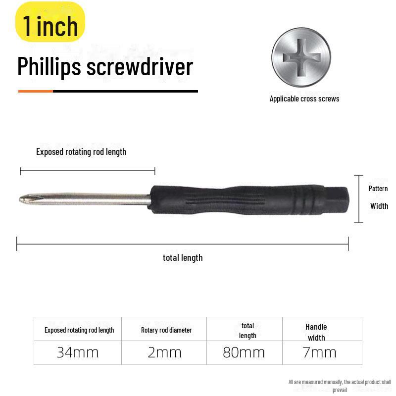 

Набір магнітних викруток з плоским та сливовим головками - промислове та побутове використання 1 inch чорний