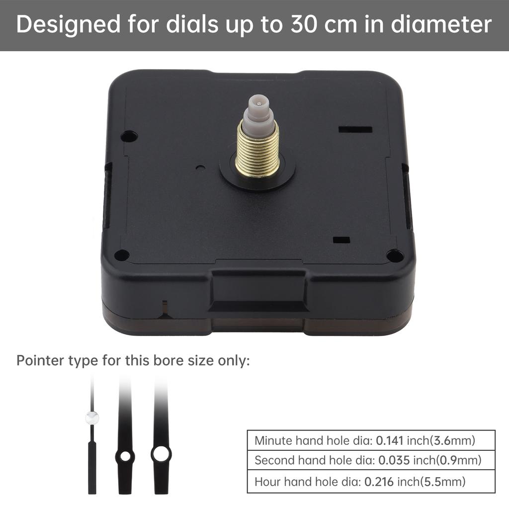 8 mm Gewinde / 16 mm Schaft Quarz Stiller Batteriebetriebener Uhrwerk Ersatz Für Uhrenreparatur / DIY, Uhrenersatzteile