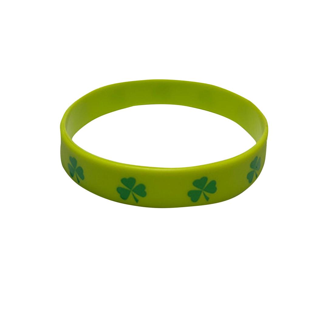1PC Irish Day Party Ornaments St. Patrick's Day Silicone Bracelet Irish Bracelet Wristband