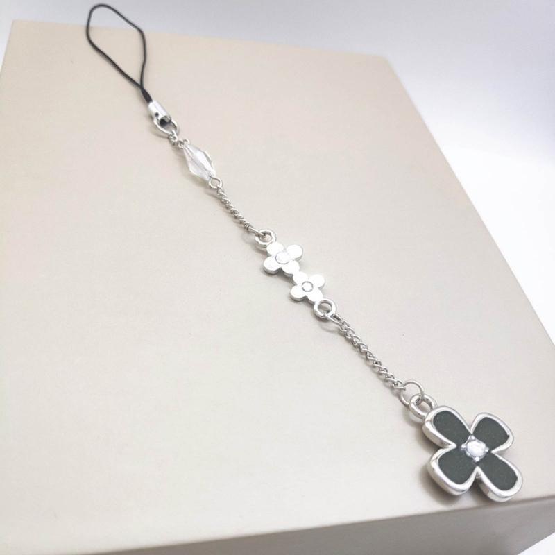 Clovers Pendant Mobile Phone Chain Cartoon Anime Flower Hanging Pendant Phone Straps Rope Phone Lanyard Bag Decoration