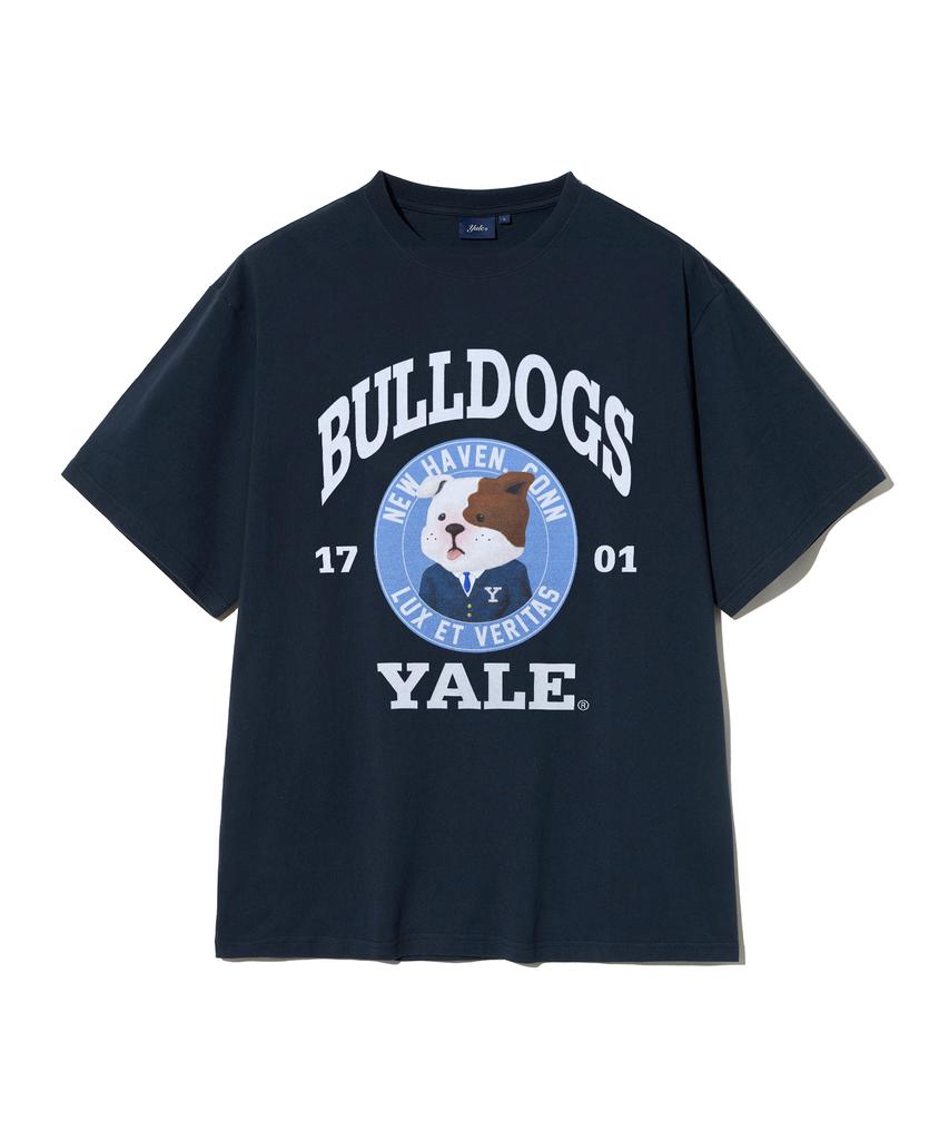 YALE Bulldogs Bow Wow Short Sleeve T-Shirt Navy