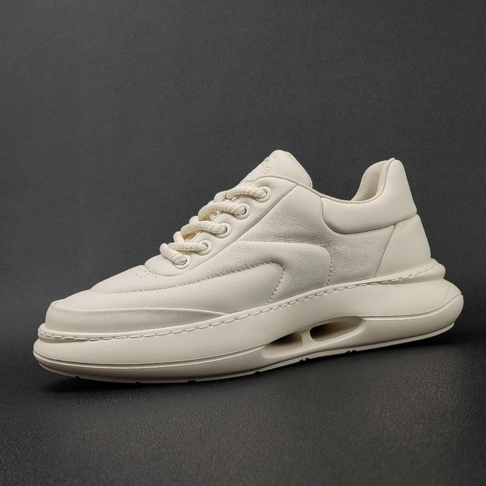 Leather bread shoes thick-soled high-end niche sports and leisure shoes trendy shoes thick-soled heightening shoes 38