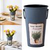 Galvanized Metal Vases for Flowers Farmhouse Decorative Flower Bucket with Handle Rustics French Tin Planter Bucket