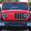 Carbon Fiber Front Grille Headlight Corner Cover Decals for Wrangler JL JT 2024+