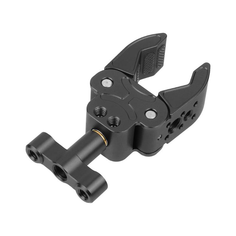 Aluminum Super Crabbing Clamp with 1/4inch 3/8inch Screw Threaded for Photography Accessories Equipment Mounting