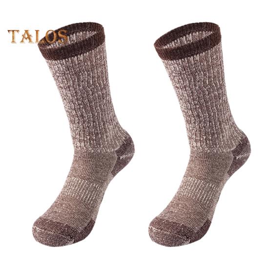 

1 пара женских зимних носков, хлопковые носки средней длины, эластичные манжеты в рубчик, носки для походов, спорта, машинная стирка, сохраняющие тепло, нескользящие, повседневные чулки L