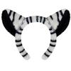 Halloween Animal Fancy Costume Kit Accessories Zebras Costume Set with Zebras Ears Headband Bowtie Tail 1/3Pcs