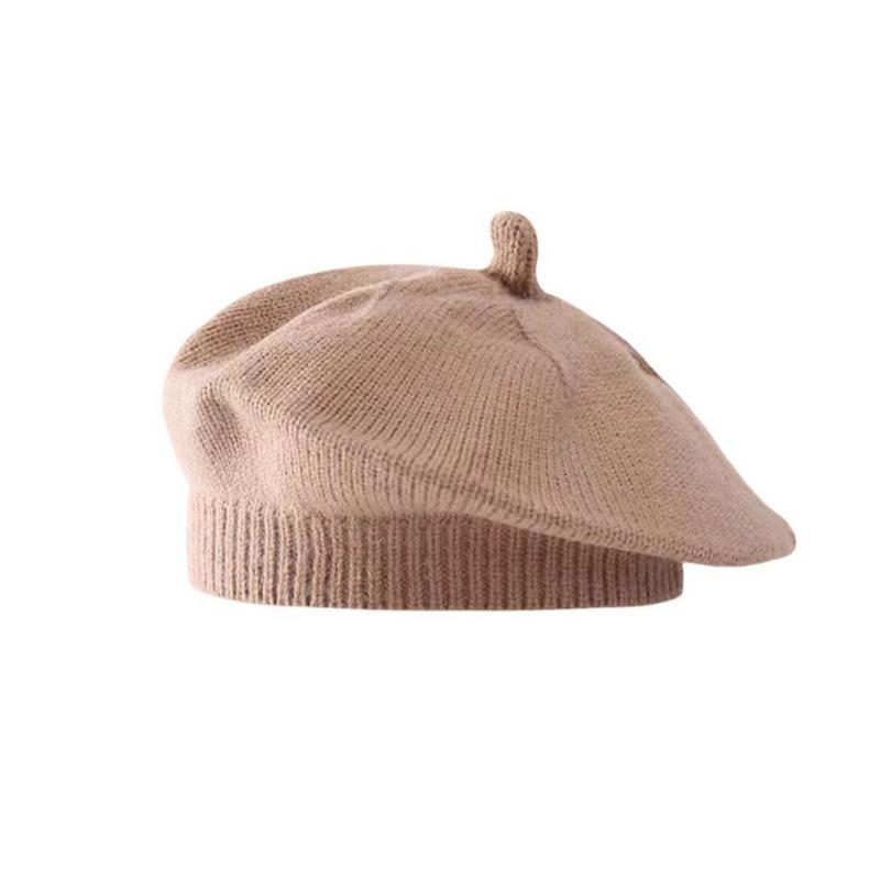Children's Berets 1 To 3 Years Old Winter Knitted Warm Boys and Girls Go Out Cartoon Bear Pumpkin Hat Trendy