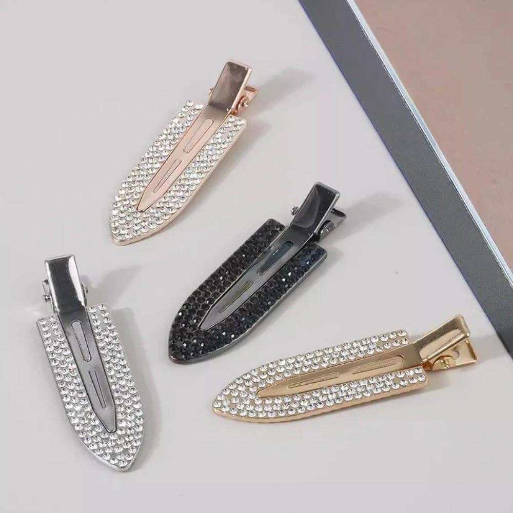 Süßer Legierungs-Entenschnabel-Clip Schaufelförmige Strassstein-Dekoration Pony-Clips Haarspangen