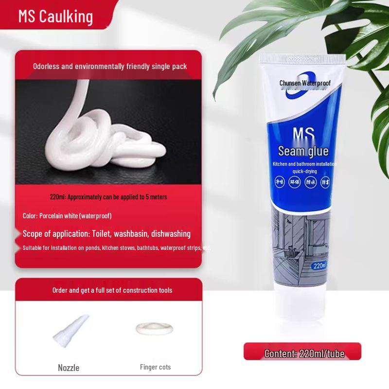 Waterproof Mildewproof Silicone Sealant for Kitchen & Bathroom Gaps