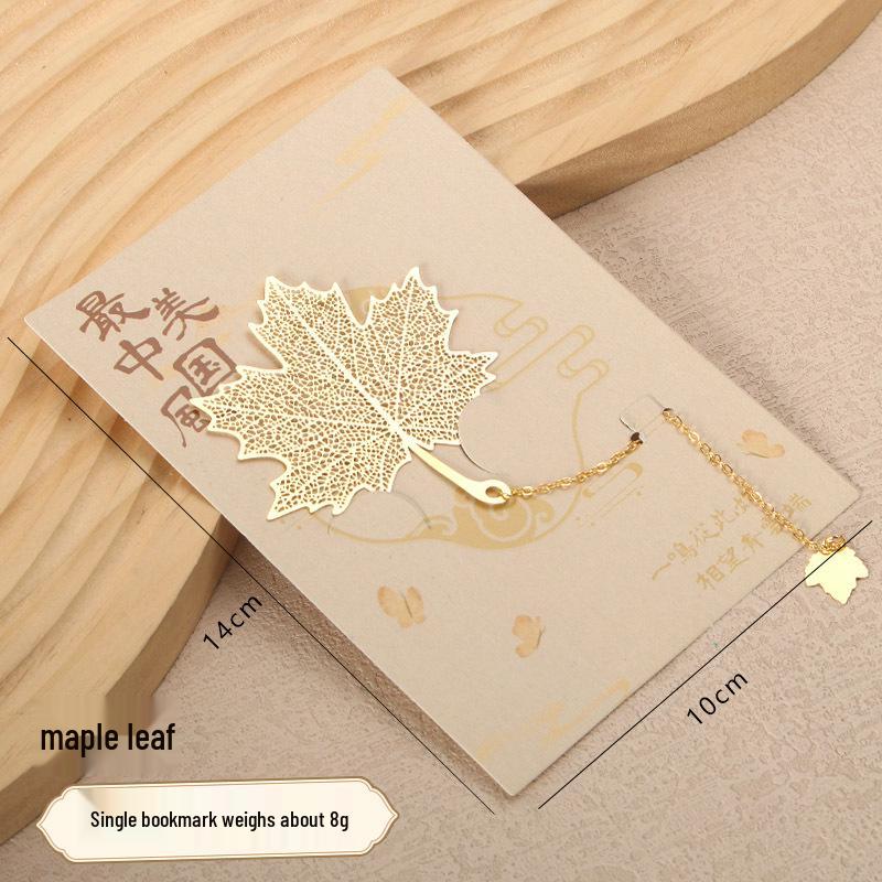 Exquisite Hollow Metal Bookmark with Pendant – Brass Creative Gift for Students