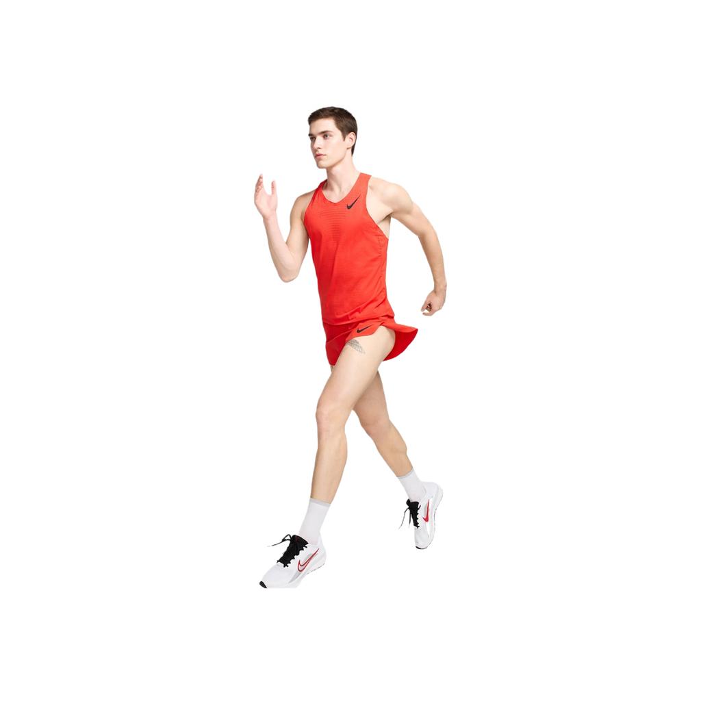 Nike Aeroswift Dri-Fit Adv Solid Moisture-Wicking Slim Fit Tank Top Men Tops Light-Crimson Black FN4231-696