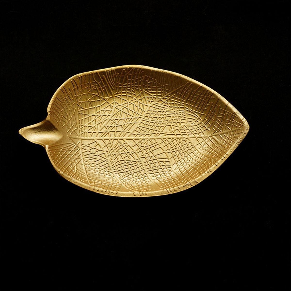 

Органайзер в форме ананаса и листа, золотая фруктовая подставка, сервировочный поднос, полка для десертов, поднос для хранения ювелирных изделий M-Style-C Leaf