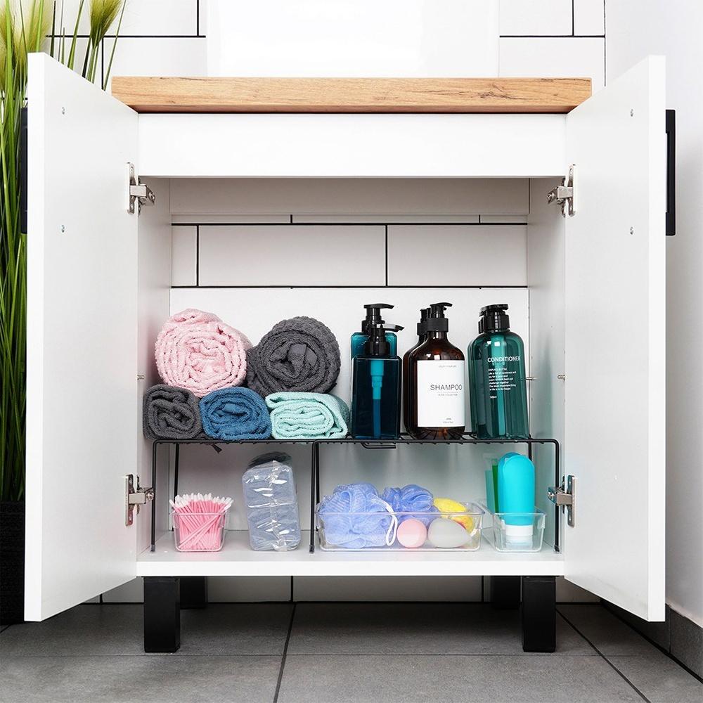 Metal Kitchen Shelf for Countertop, Cabinet Shelf, Extendable Organizer Stand