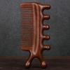 3 In1Body Meridian Massage Comb Sandalwood Five Wide Tooth Comb Anti-Static Comb