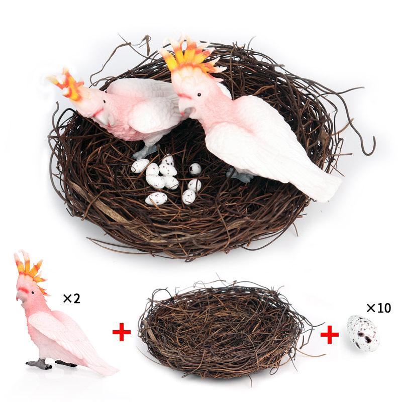 Wicker Bird Nest Birdhouse for Parrots - Outdoor Garden Ornament and Toy
