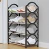 4-Tier Stainless Steel Shoe Rack Organizer Cabinet - Space-Saving, Easy-to-Install, Free-Standing Shoe Storage for Closet, Front Door Entrance