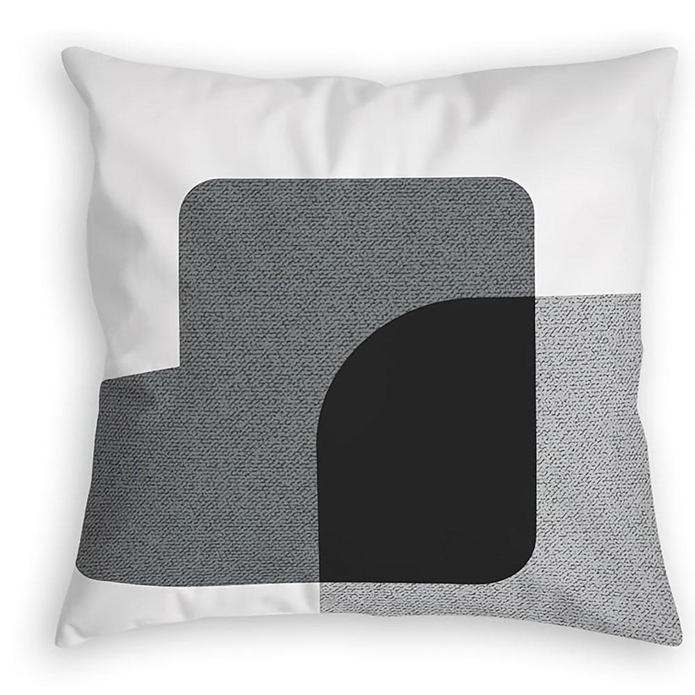 Black White Minimalist Fashion Modern StyleCover Bedroom Sofa Decoration Polyester Cushion Cover with Zipper