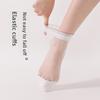 5 Pairs Female Spring Flower Edge Crystal Stockings Thin Summer Sweat Absorption Tube Female Stockings Glass Stockings
