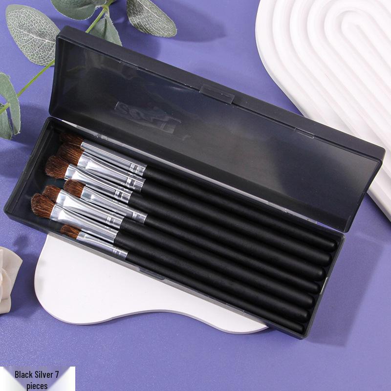 7-Piece Portable Pony Hair Eyeshadow Makeup Brush Set