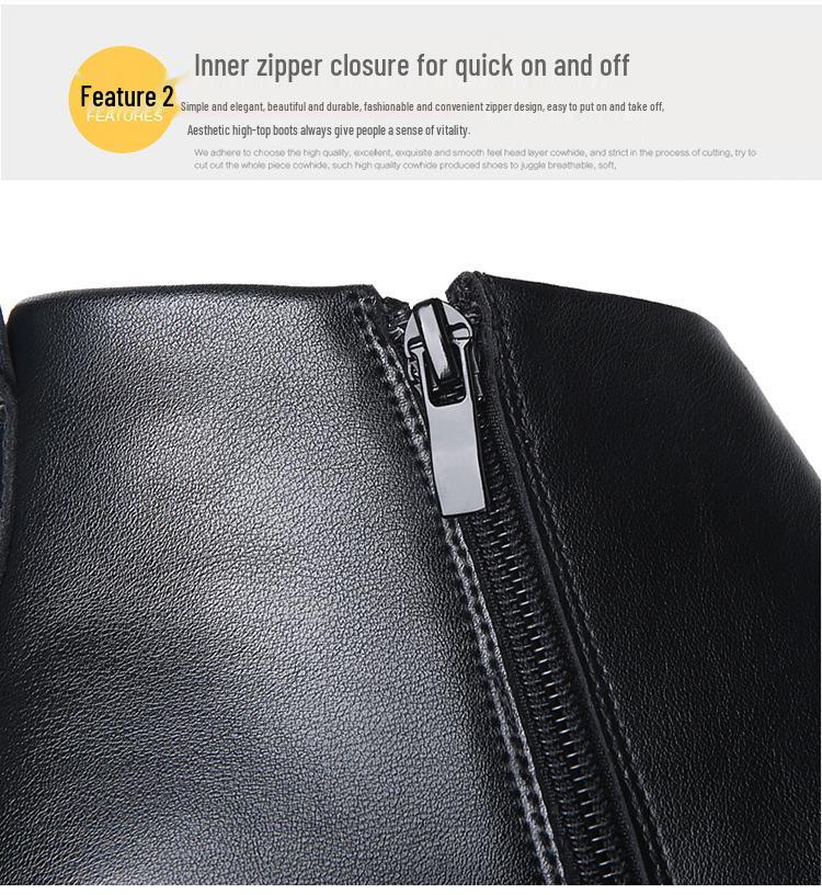 Martin 2025 Herren Atmungsaktive Vielseitige Leder High-Top Stiefel - Formell/Casual Echtleder mit Samtfutter