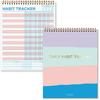 S&O Striped Habit Tracker Calendar - 24 Month Daily Task Journal - Undated Routine Planner with Personalized Goal Chart for Health, Fitness & Finance