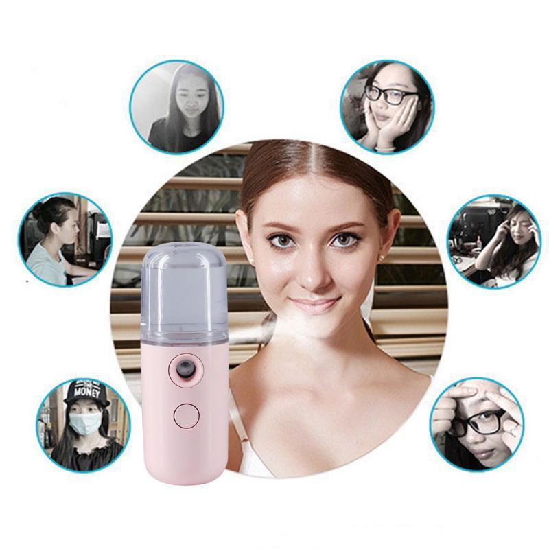 

1pc Hydrating Mist, Outdoor Portable USB Rechargeable Hydrator, Mist Humidifier рожевий