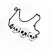 Acrylic White Skull Necklace: Unisex Halloween Sweater Chain