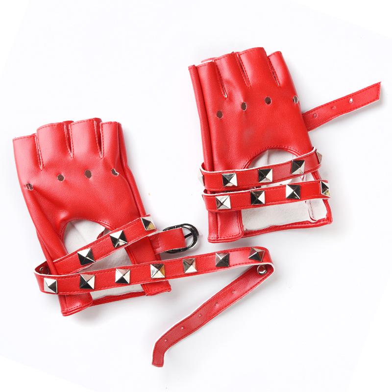 Women's Half-Finger Steel Pole Dance Gloves for Nightclub and Fashion Shows