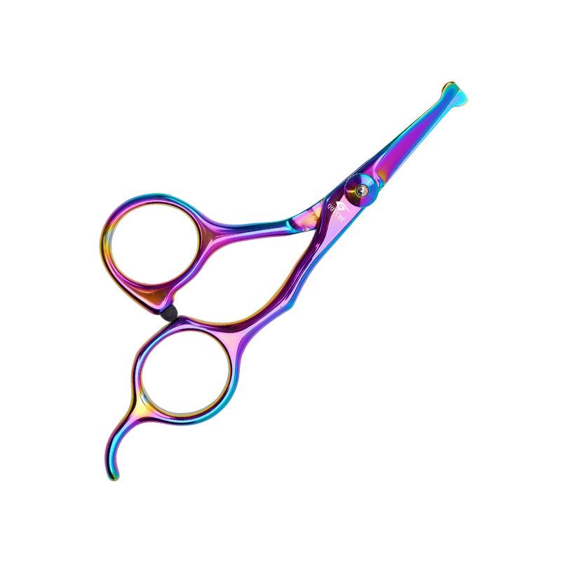 Professional Pet Grooming Scissors - Colored Stainless Steel, Round Head, Anti-Scratch Scissors