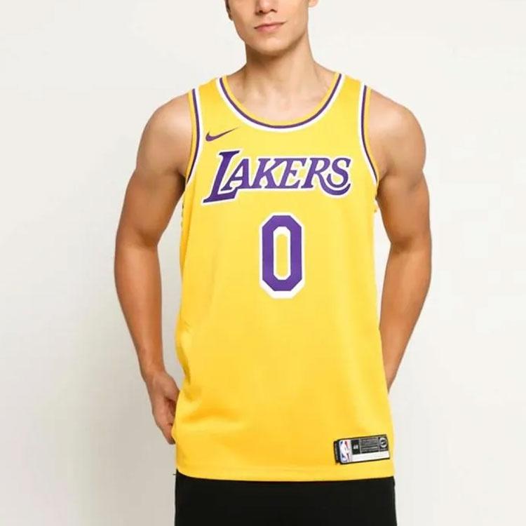 Nike Los Angeles Lakers Kyle Kuzma Swingmen Jersey Yellow Men's AA7099-735