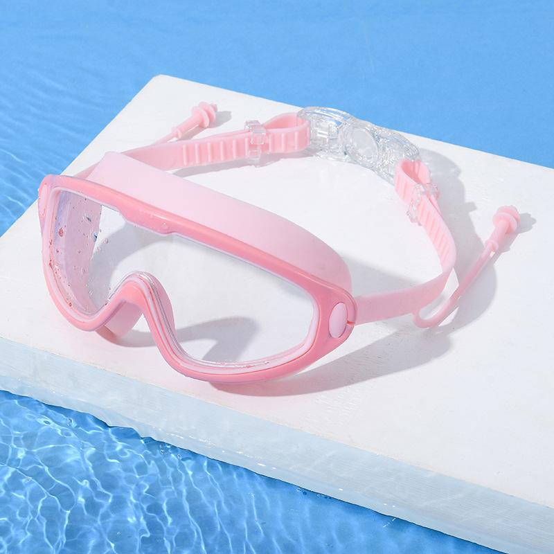 New large frame boxed children's swimming goggles silicone mirror ring anti-fog high definition High Quality Durable Construction Practical Daily Use
