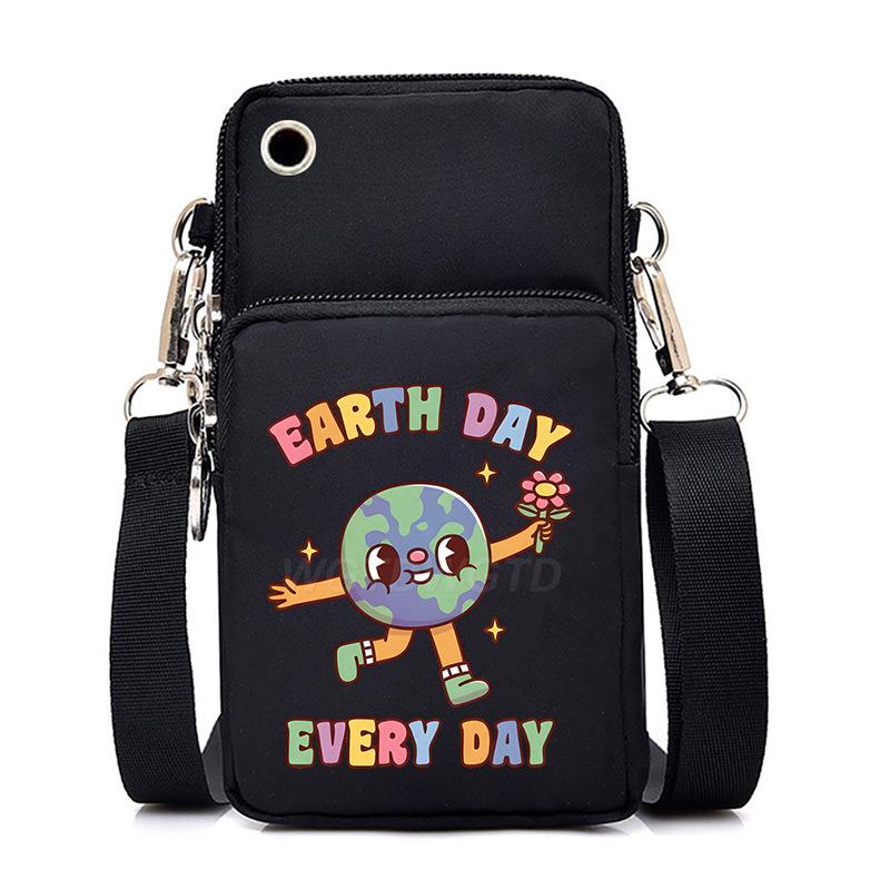 Casual mobile phone bag cute printing new messenger bag Korean version versatile small bag vertical change bag