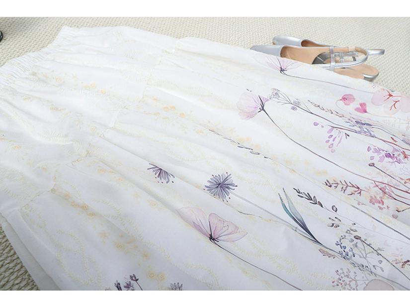 Fei Yuan Women's Ethnic Printed A-line Skirt - Autumn/Winter Artistic Fashion