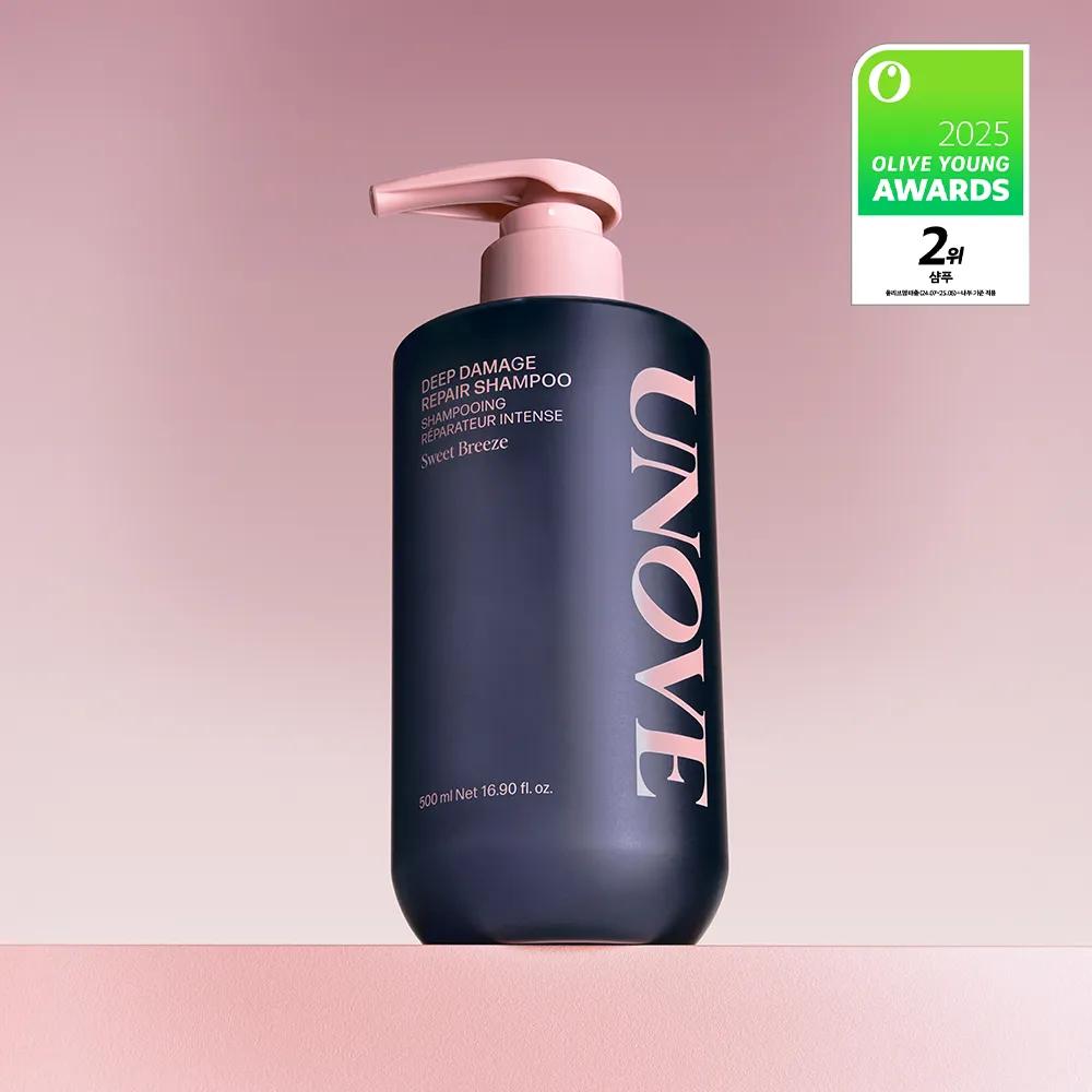 UNOVE Deep Damage Repair Shampoo 500g (Sweet Breeze/Rosy Aura)