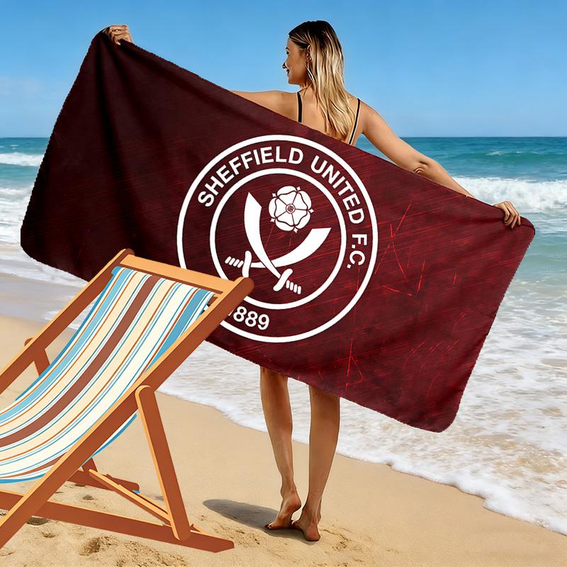 Sheffield United F.C Print Beach Towel, Large Soft Quick Dry Towel for Beach Camping Swimming