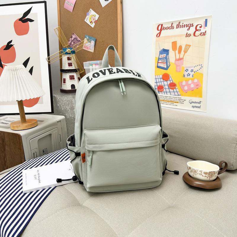 Schoolbag New Ins Korean Version Versatile Backpack Simple Commuter Backpack Junior High School Girls College Students Trendy Brand Schoolbag