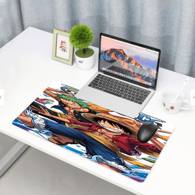 One Piece Print Mouse Pad, Anti‑Slip Desktop Keyboard Mat, for PC Laptop Gaming Working Daily Use, Cool Festival Surprise Gift
