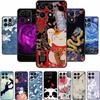3D Hülle Für Xiaomi 14T Pro Hülle Prägung Blume Schwarzes Silikon Weiche Rückseite Hülle Für Xiaomi 14T Pro Hülle 14 T Pro 14TPro Funda
