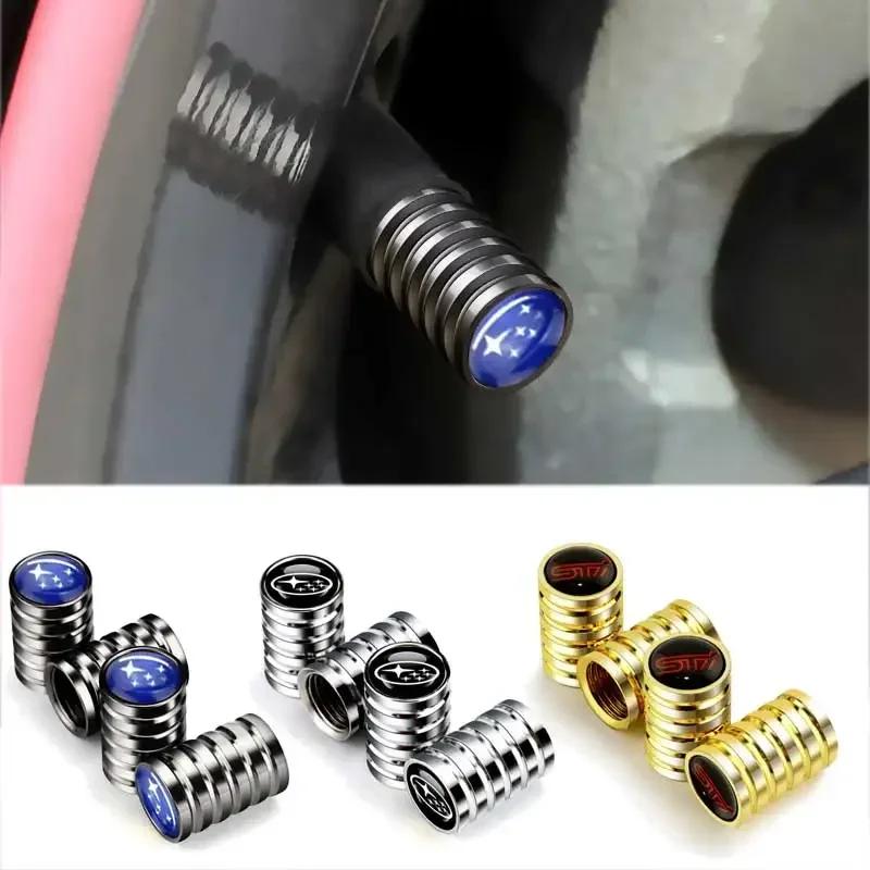 4pcs Alloy Car Tire Valve Caps Wheel Stem Dustproof Covers for Subaru STI XV WRC WRX BRZ FORESTER IMPREZA LEGACY OUTBACK LEVORG siu2
