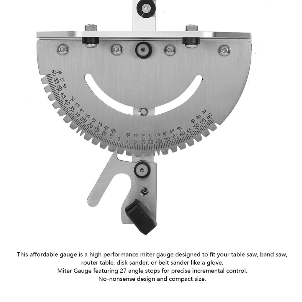 Woodworking Tool Aluminum Push Handle Miter Gauge for Table Saw Band Saw Router Table