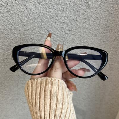 New Fashion Unisex Cat Eye Plain Glasses For Woman Man Glasses Frame For Party Eyeglasses Female Decorative Spectacles Glasses