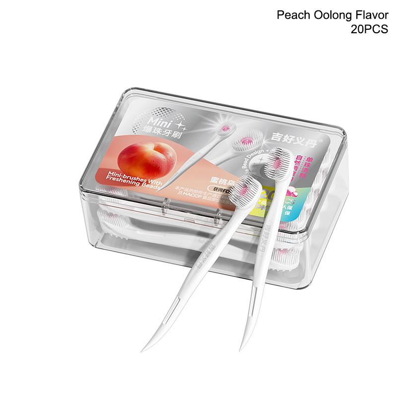 Mint Peach Flavored Bead Toothbrush Deeply Cleanses The Mouth Portable Mini Brush Suitable For Convenient Travel And Travel