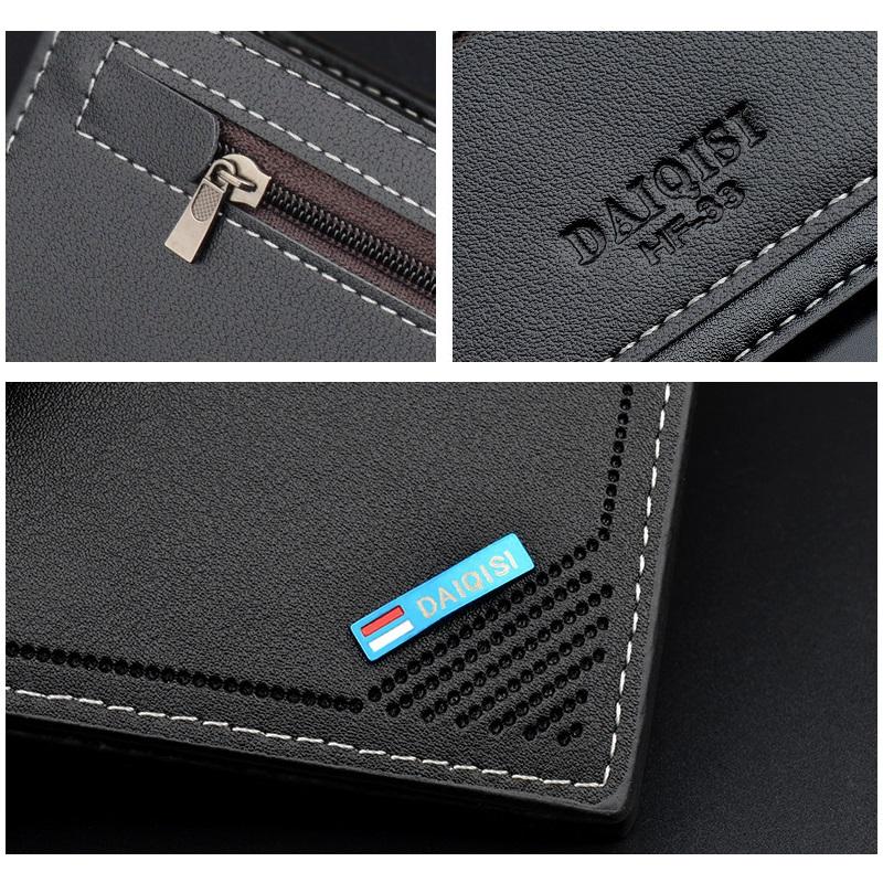 Classic Design Men Long Wallets Business Vintage Leather Card Holder Wallet Purse