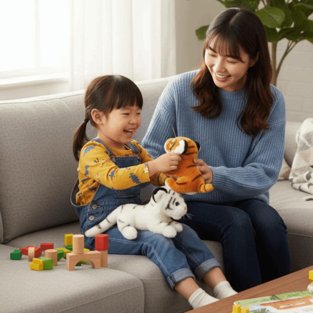 Collection Tiger Stuffed Doll Fluffy Forest Tiger Pillow Dolls  Kids Birthday Christmas