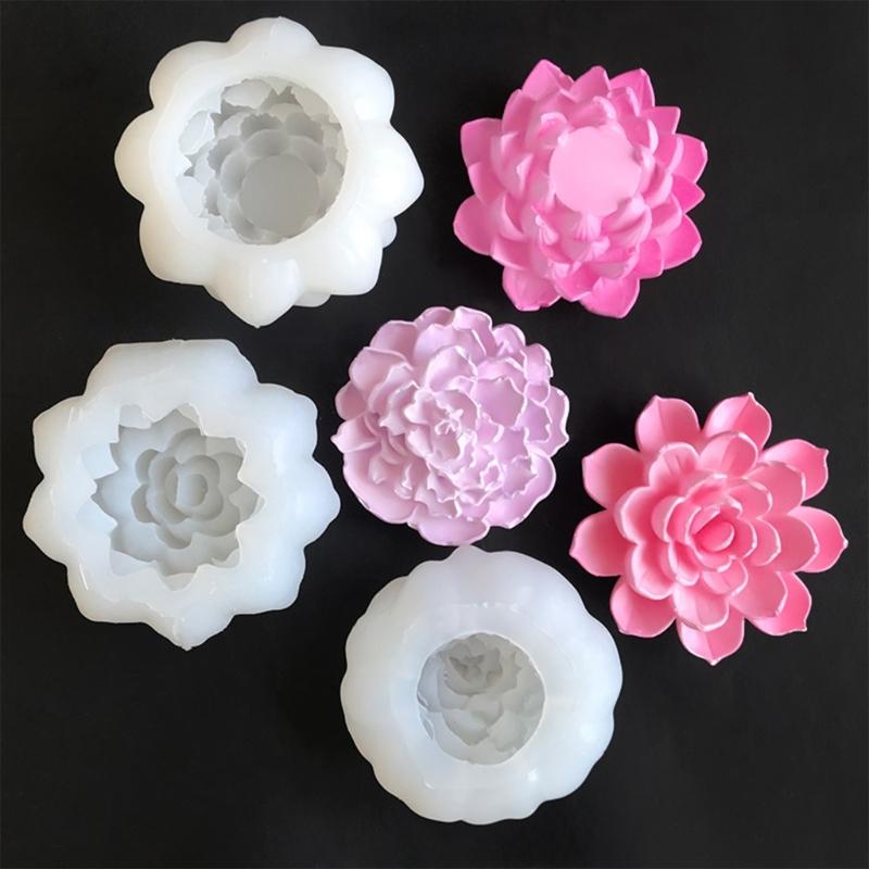 Flower Themed Silicone Candle Molds for Epoxy Resin Handmade Candle Soap Fondant Candy Cake Molds Chocolate Molds